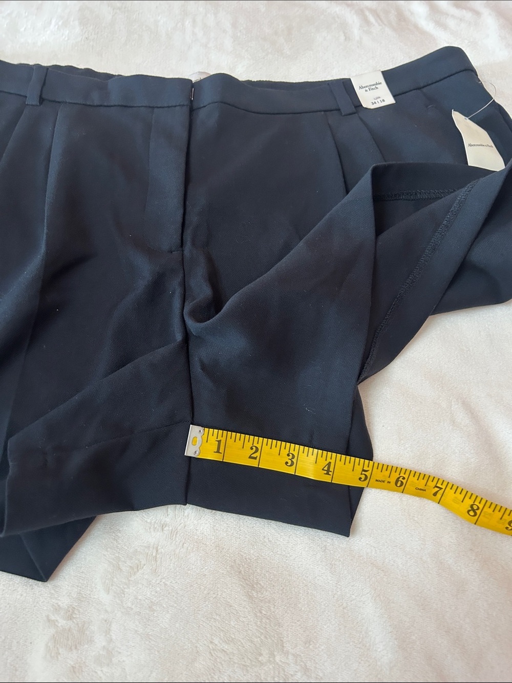 Abercrombie & Fitch Dark Navy Tailored Bermuda Shorts - Picture 7 of 9